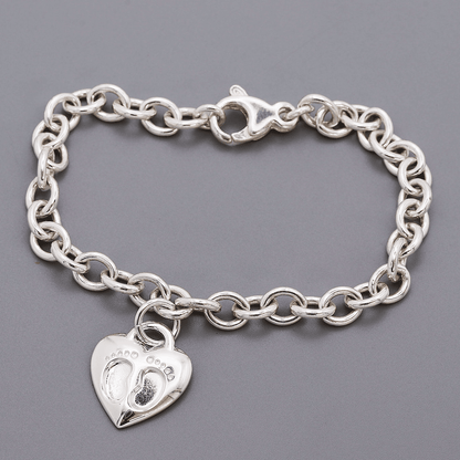 Baby Footsteps Personalised Silver Charm Scarlett Jewellery