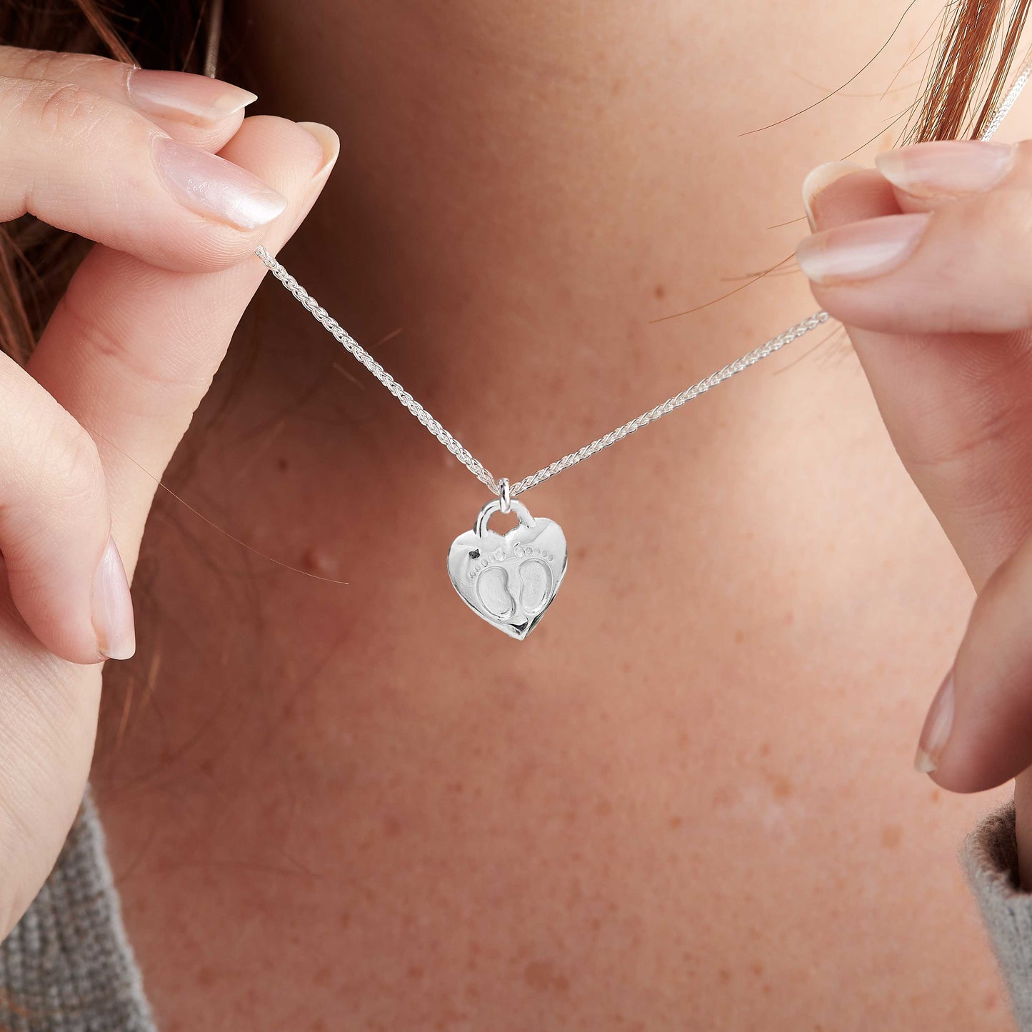 Baby Footsteps Personalised Silver Charm Scarlett Jewellery