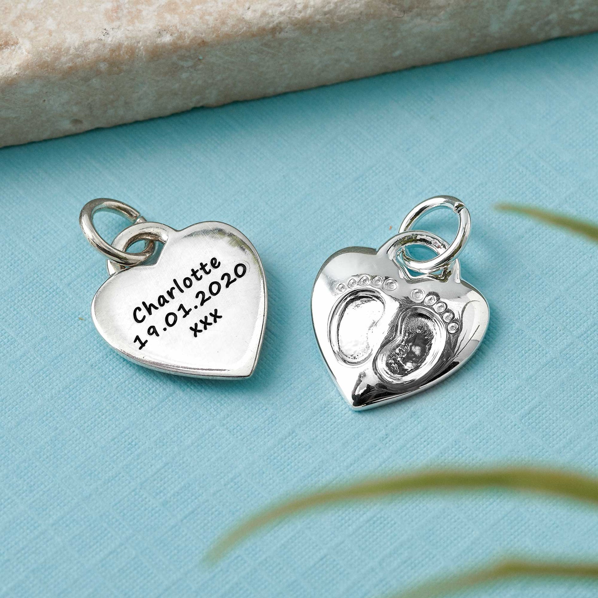 Baby Footsteps Personalised Silver Charm Scarlett Jewellery