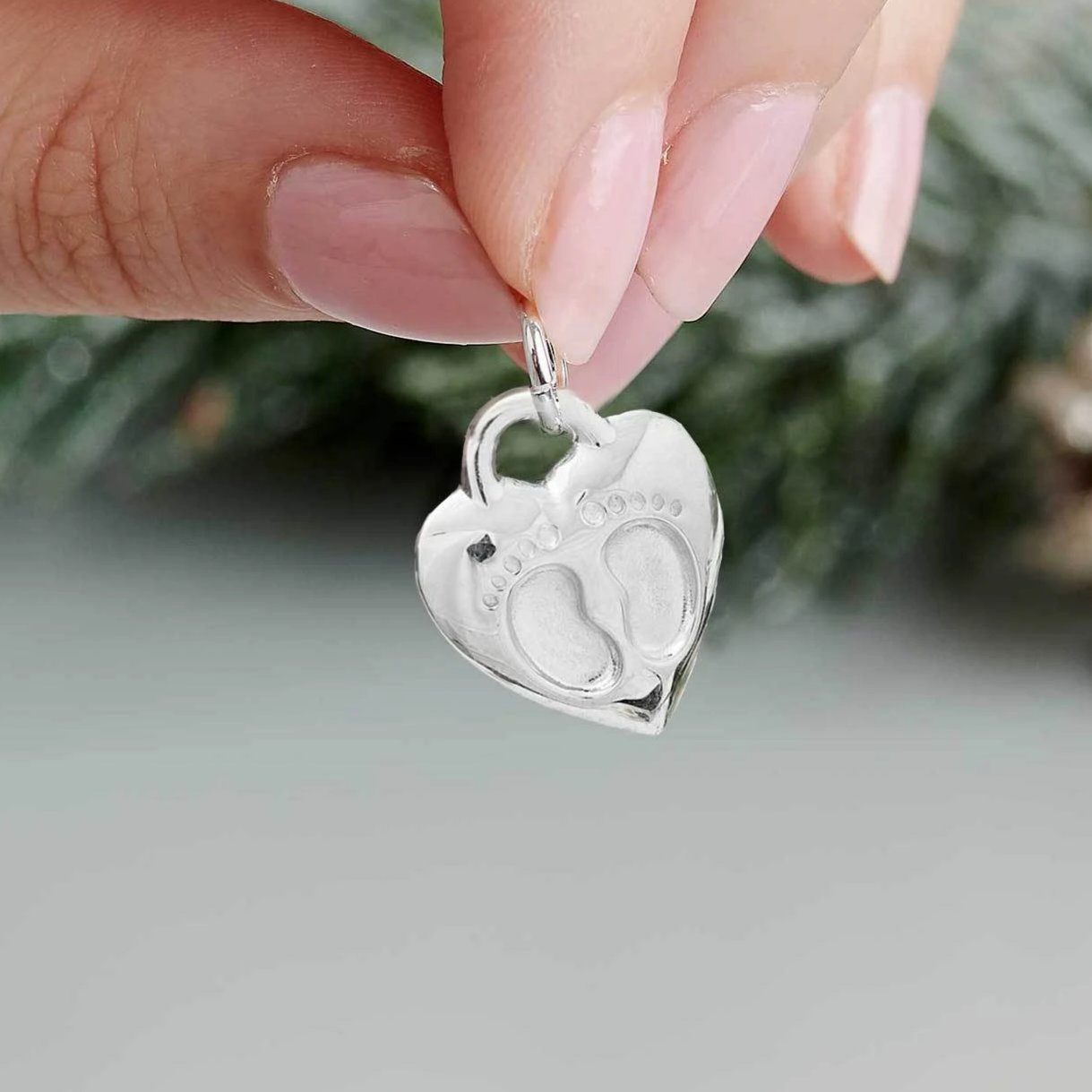 Baby Footsteps Personalised Silver Charm Scarlett Jewellery