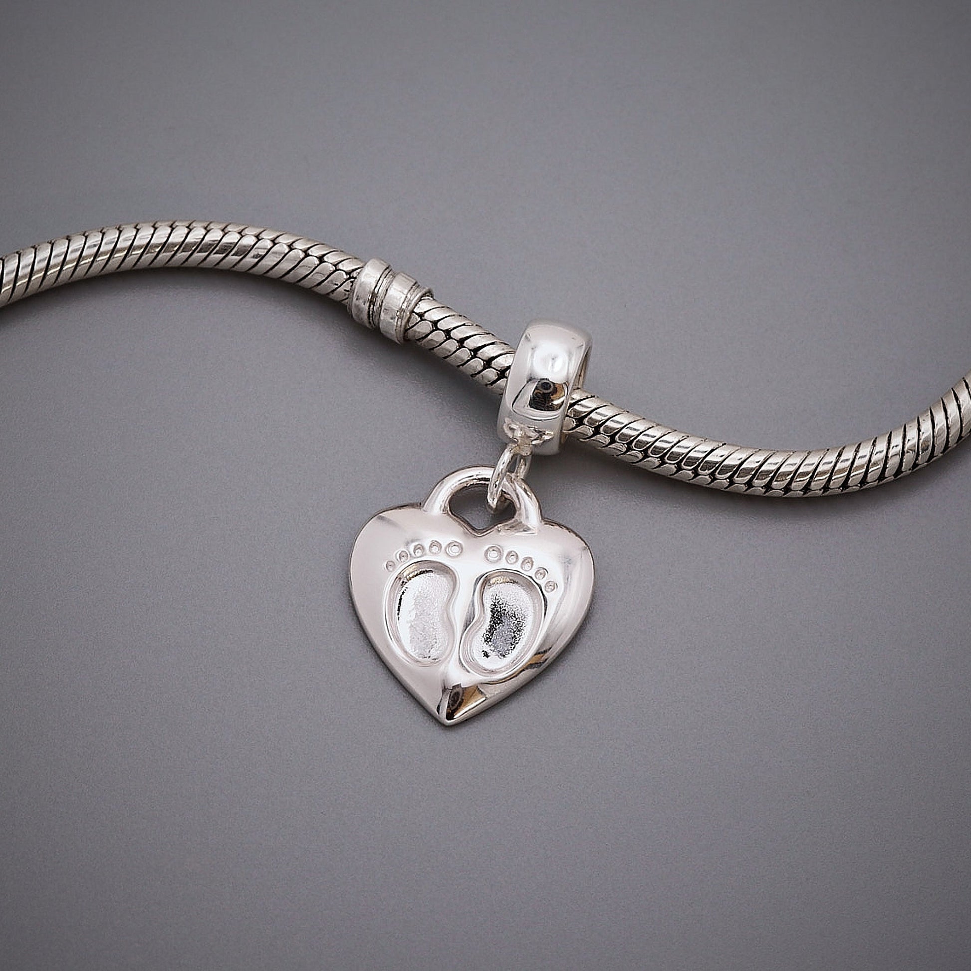Baby Footsteps Personalised Silver Charm Scarlett Jewellery