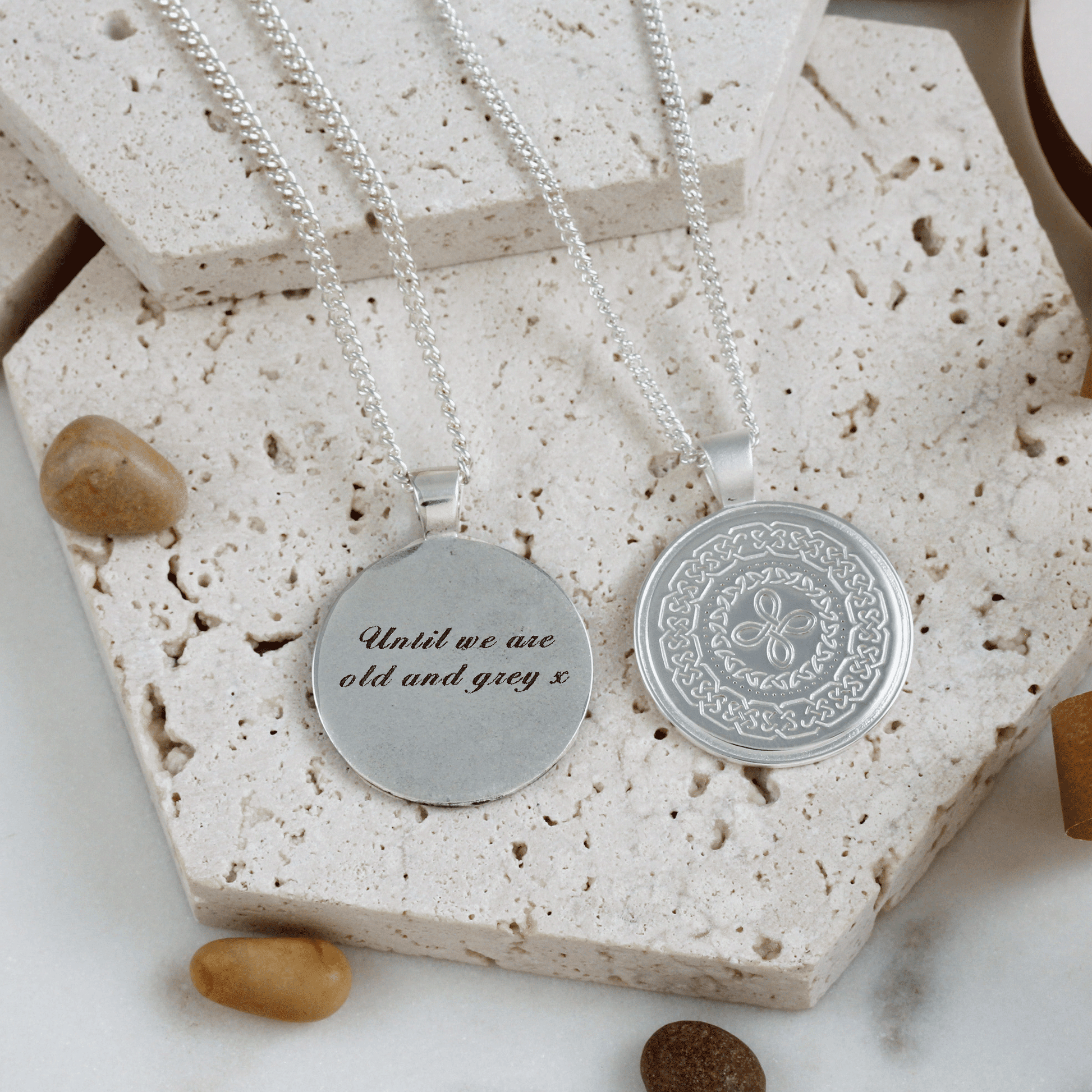 Celtic Mandala Personalised Silver Necklace Scarlett Jewellery