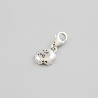 Rose Flower Personalised  Silver Charm Scarlett Jewellery