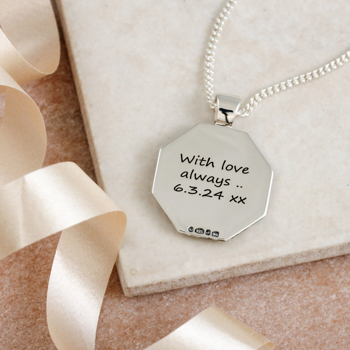Good Luck Symbols Personalised Silver Necklace Scarlett Jewellery