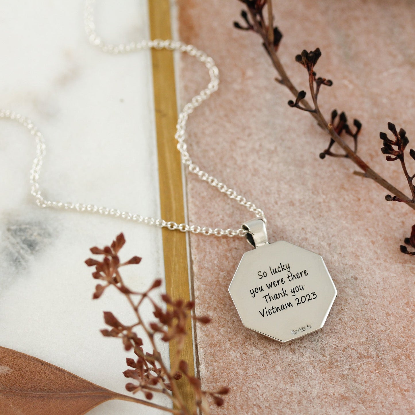 Good Luck Symbols Personalised Silver Necklace Scarlett Jewellery