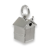 Beach Hut Personalised Silver Charm Scarlett Jewellery