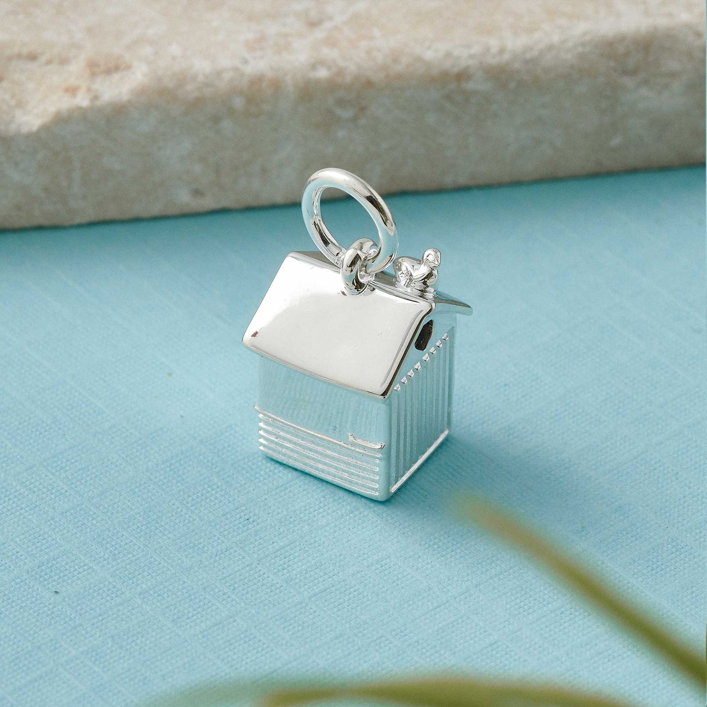 Beach Hut Personalised Silver Charm Scarlett Jewellery