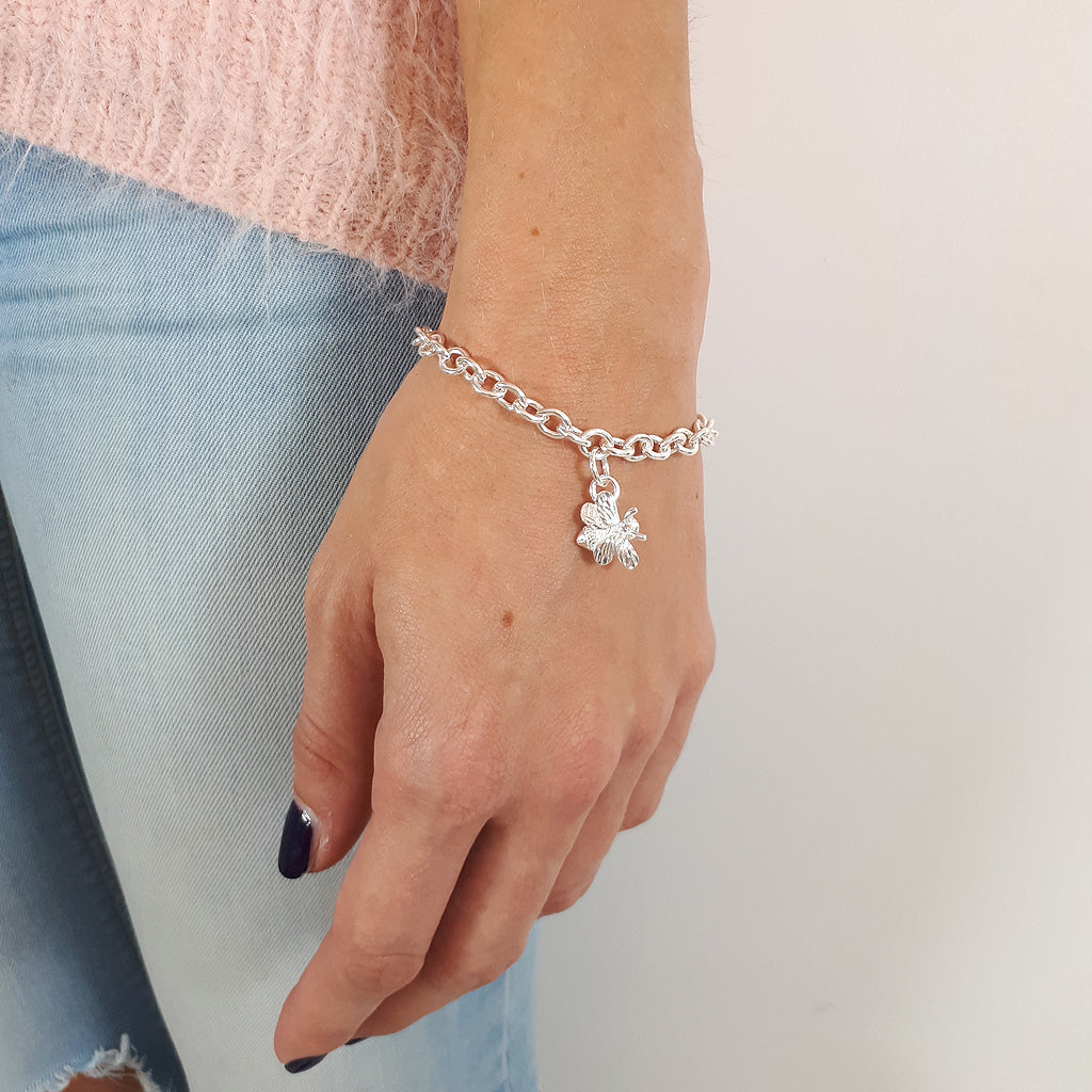 Bumble-Bee Silver Charm Bracelet Scarlett Jewellery