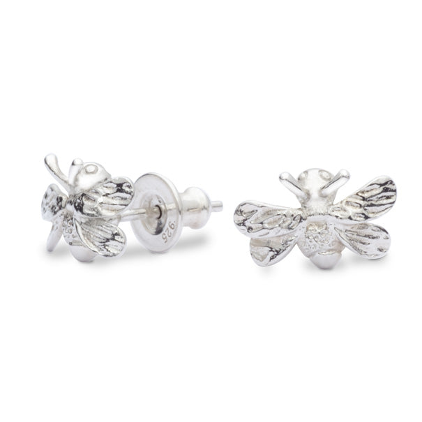 Bumble Bee Silver Stud Earrings Scarlett Jewellery