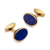 Lapis Lazuli Cufflinks In Gold Benson & Clegg