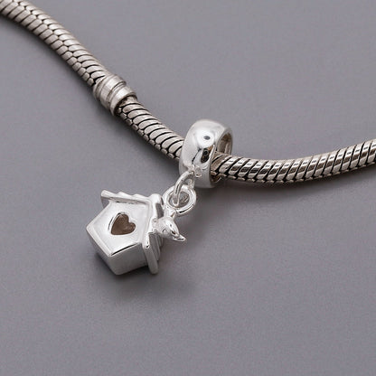 Bird House Silver Charm Scarlett Jewellery
