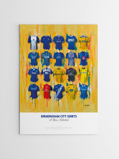 Birmingham City FC Shirts - A2 Signed Limited Edition Prints