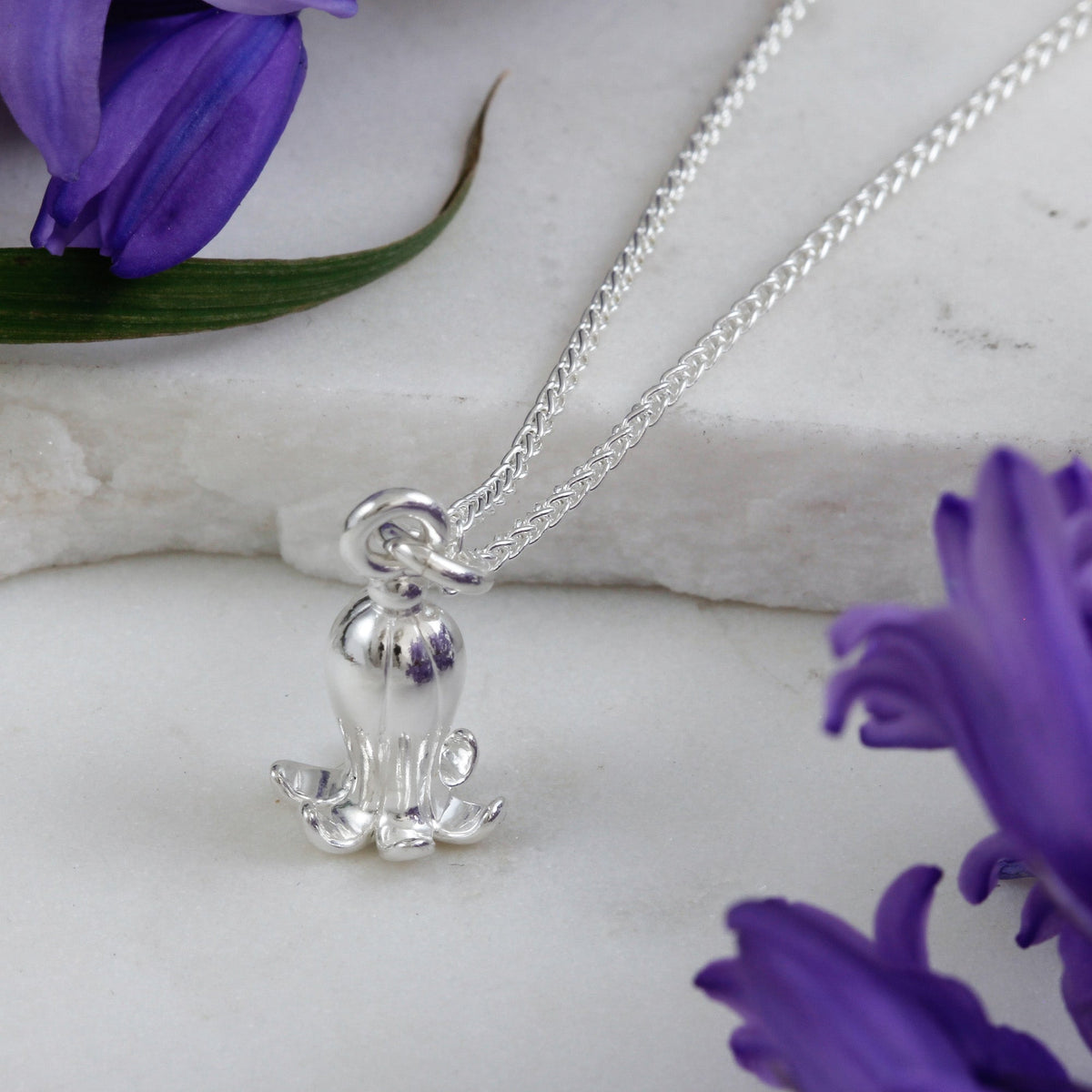 Bluebell Flower Silver Charm Scarlett Jewellery