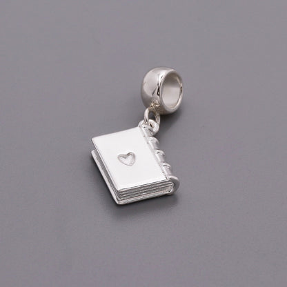 Hardback Book Personalised Silver Charm