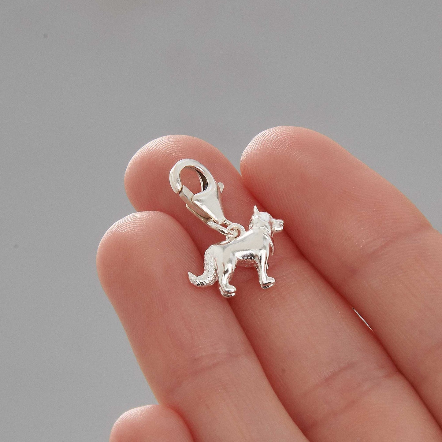 Border Collie Silver Dog Charm Scarlett Jewellery
