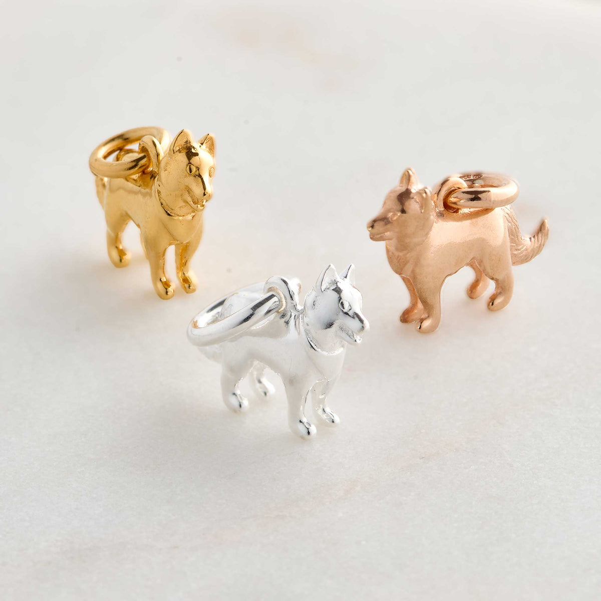 Border Collie Silver Dog Charm Scarlett Jewellery