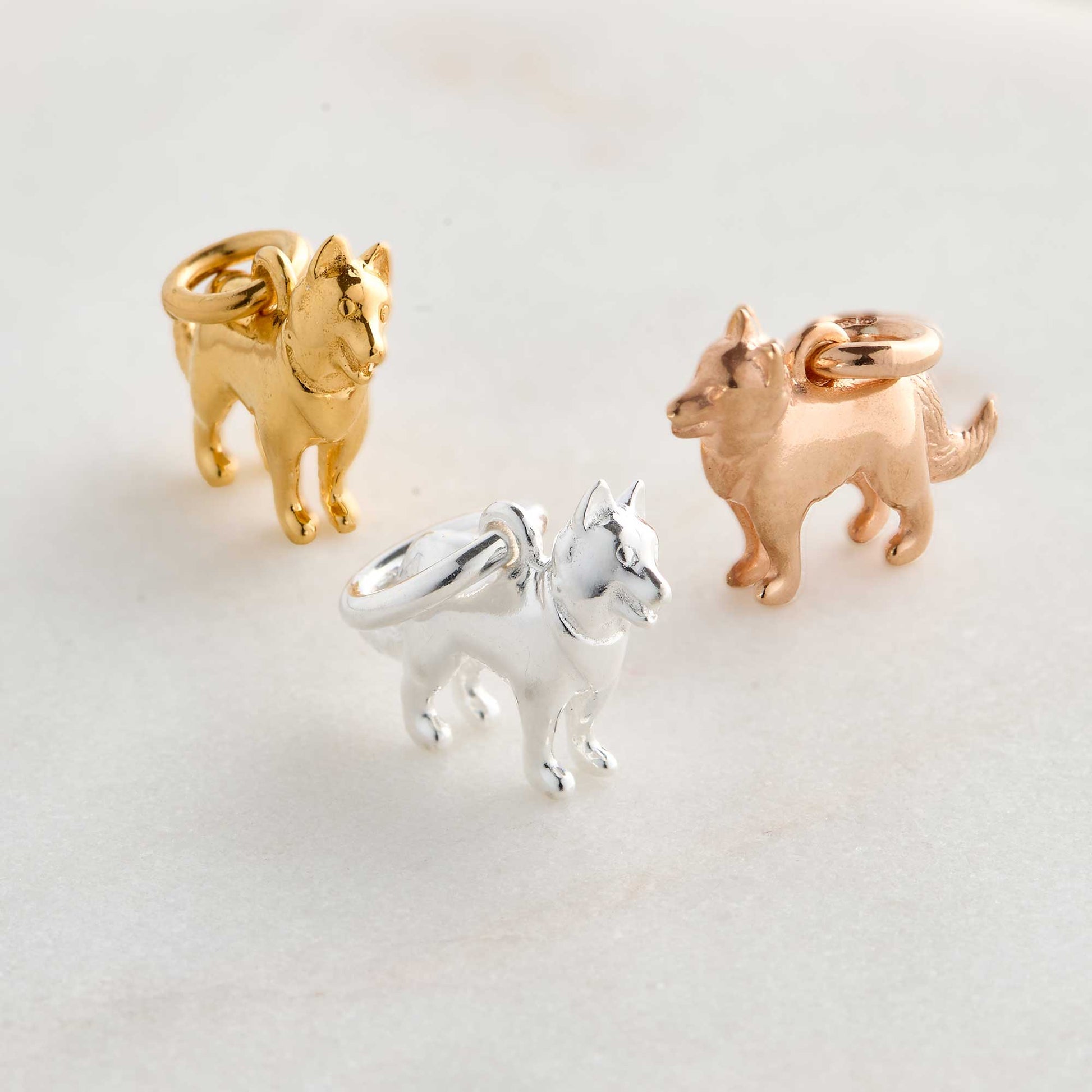 Border Collie Silver Dog Charm Scarlett Jewellery