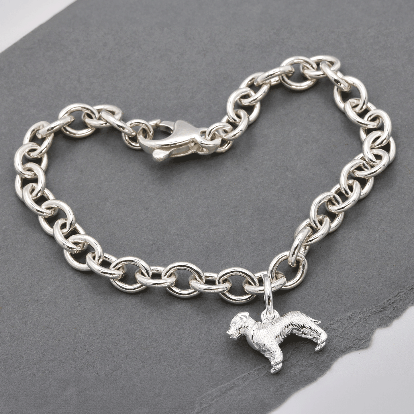 Border Terrier Silver Dog Charm Scarlett Jewellery