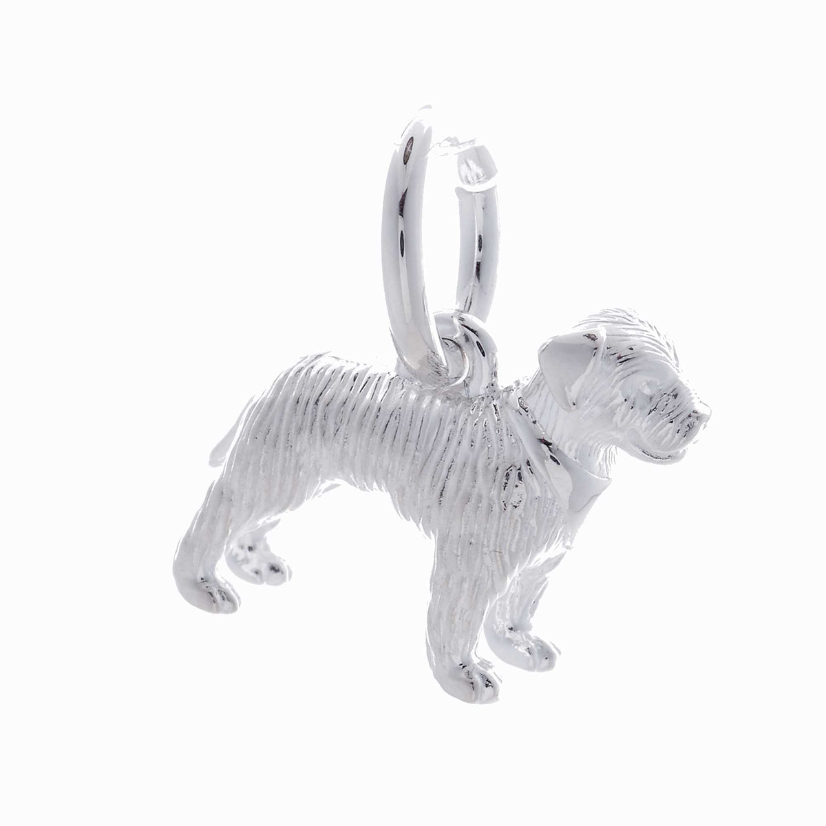 Border Terrier Silver Dog Charm Scarlett Jewellery