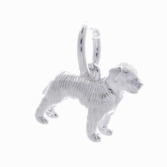 Border Terrier Silver Dog Charm Scarlett Jewellery