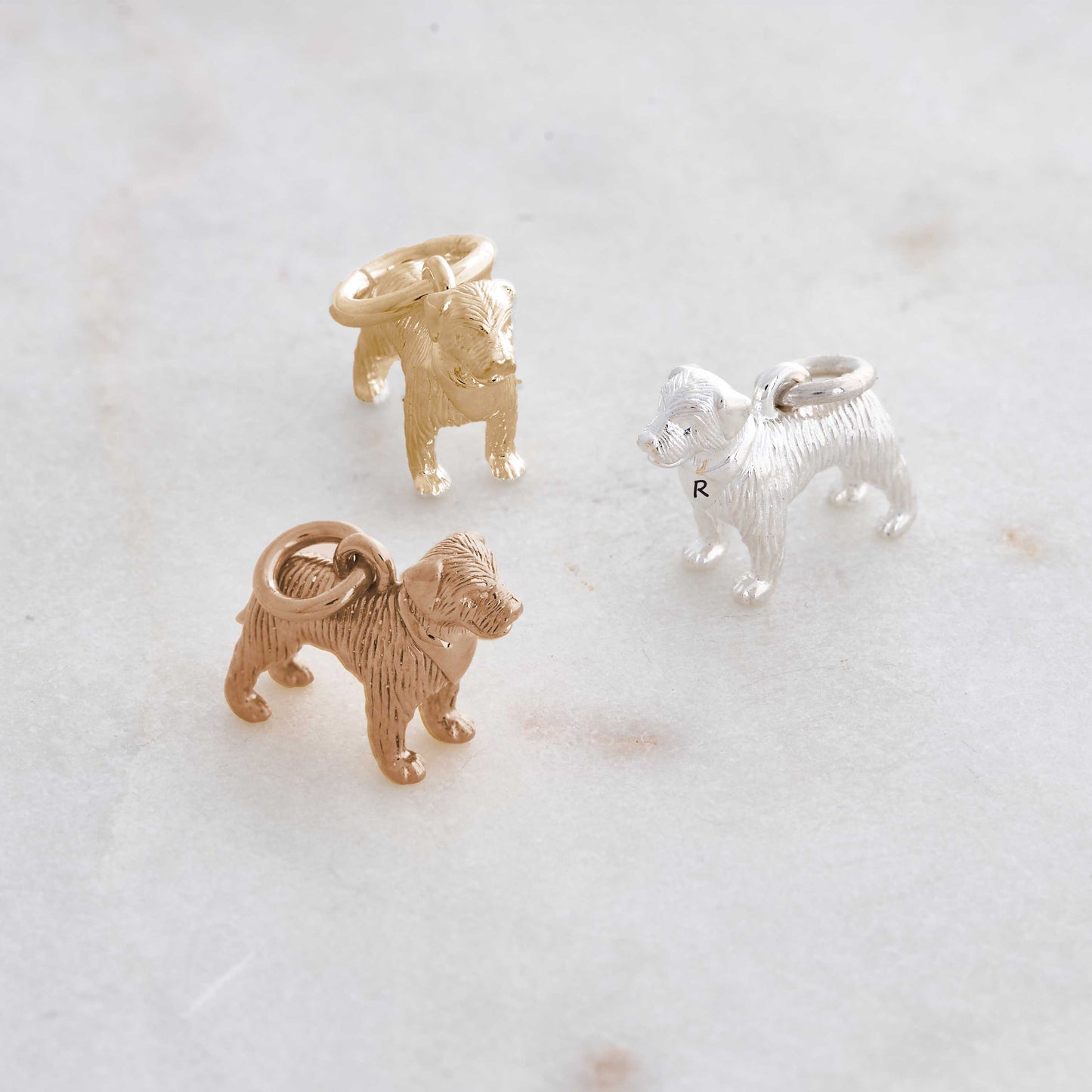 Border Terrier Silver Dog Charm Scarlett Jewellery