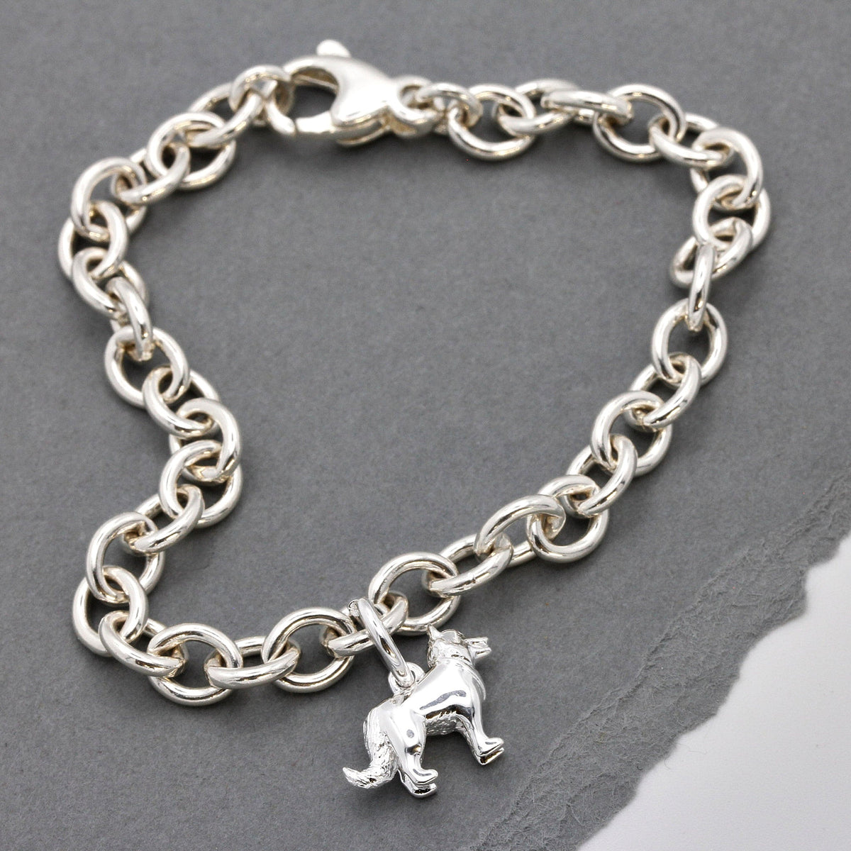 Border Collie Silver Dog Charm Scarlett Jewellery