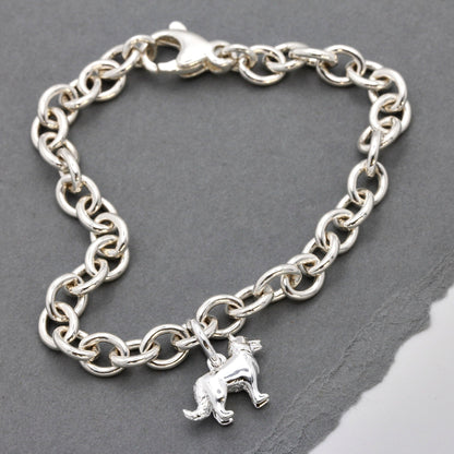 Border Collie Silver Dog Charm Scarlett Jewellery