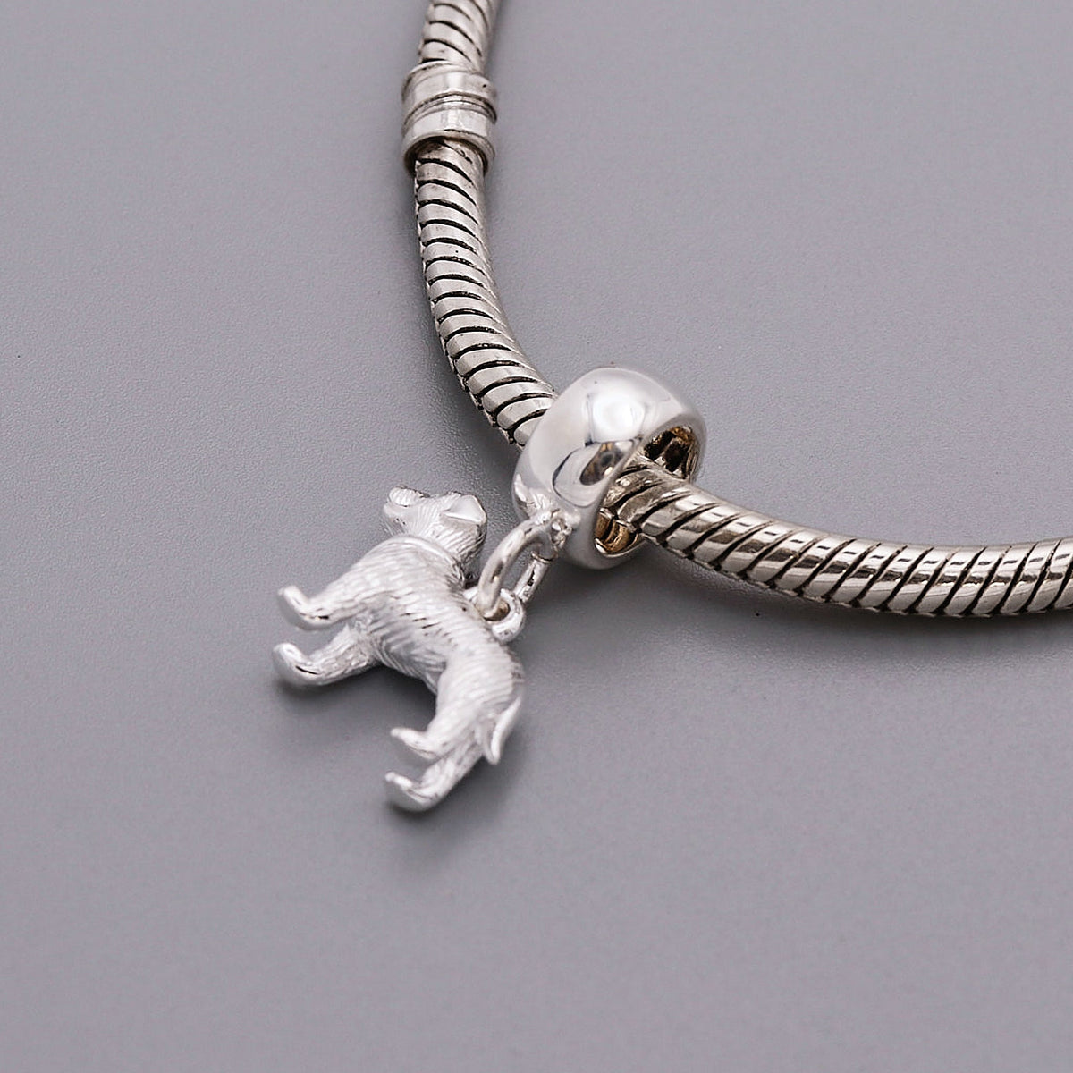 Border Terrier Silver Dog Charm Scarlett Jewellery