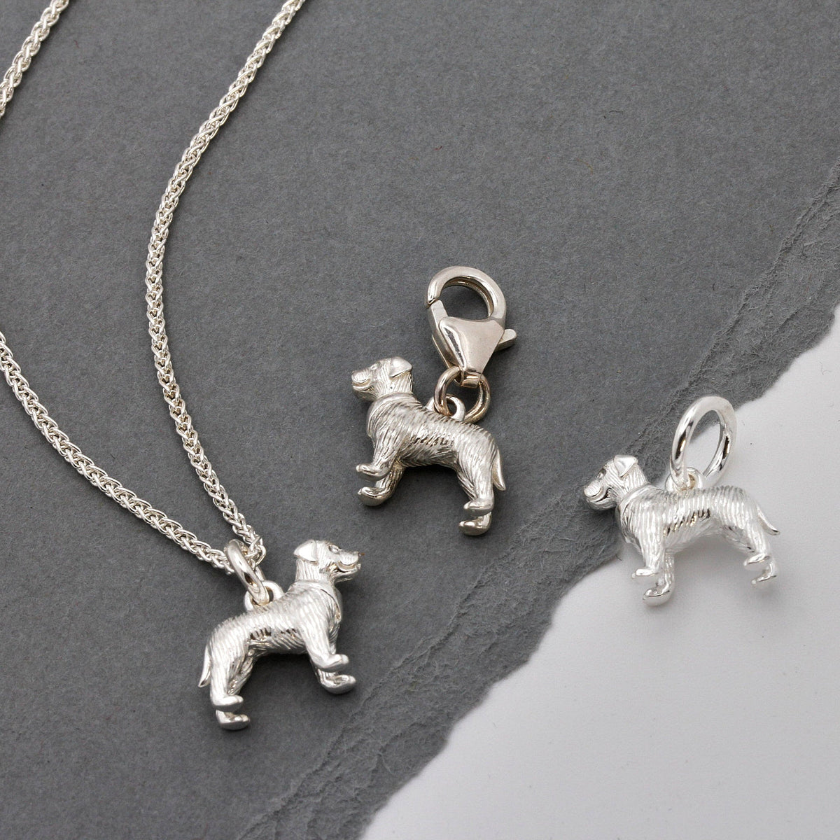 Border Terrier Silver Dog Charm Scarlett Jewellery