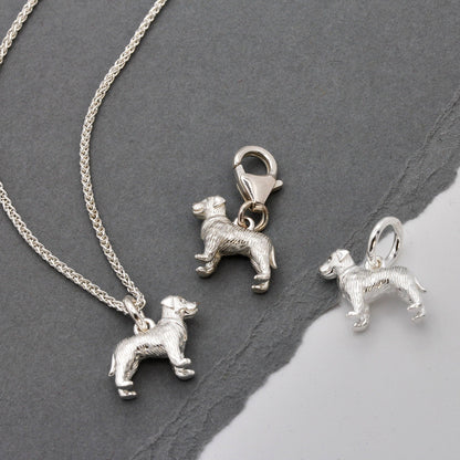 Border Terrier Silver Dog Charm Scarlett Jewellery