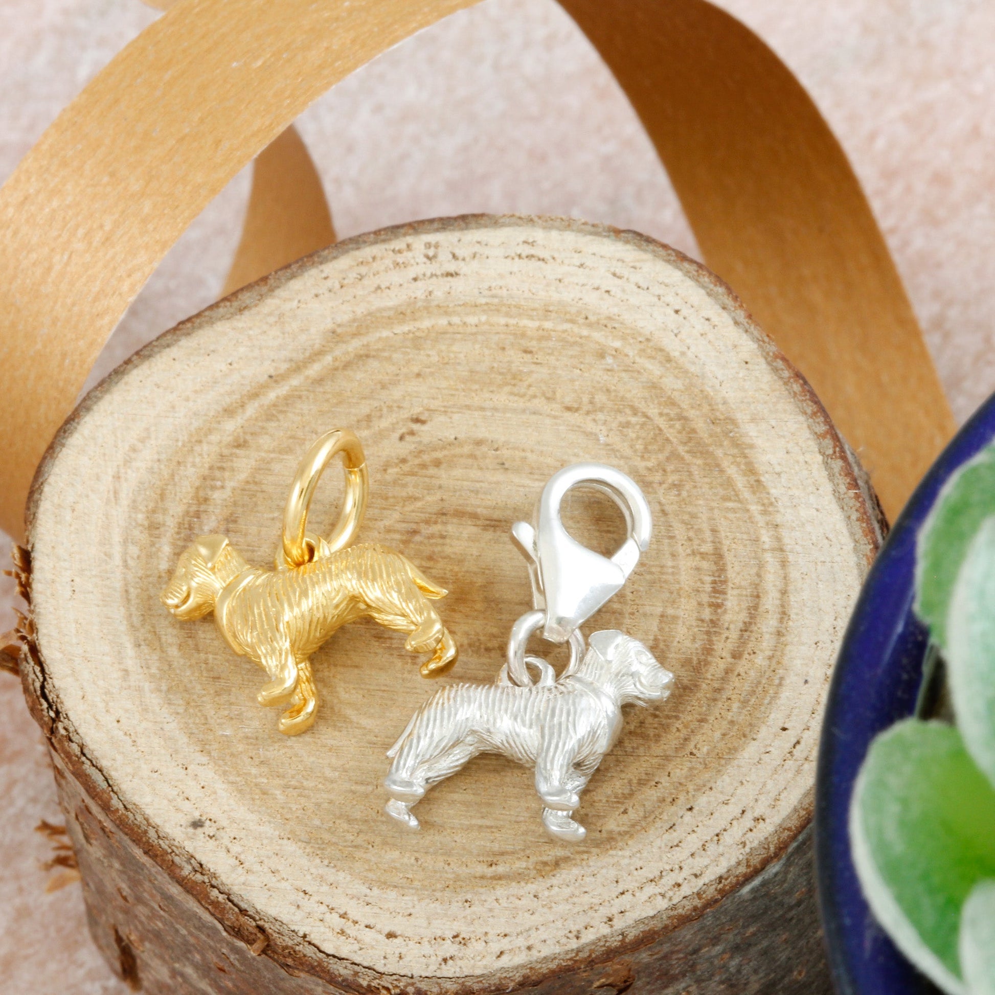 Border Terrier Silver Dog Charm Scarlett Jewellery