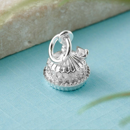 Silver charm of a Brighton Pavilion design by Scarlett Jewellery