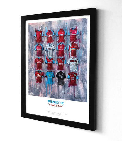 Burnley A3 Framed Print – Iconic Football Shirt Wall Art