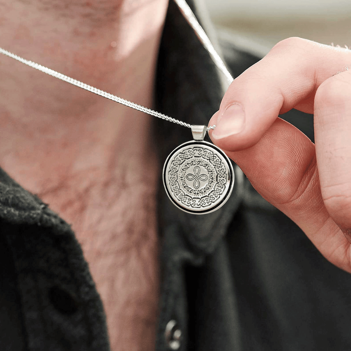 Celtic Mandala Personalised Silver Necklace Scarlett Jewellery