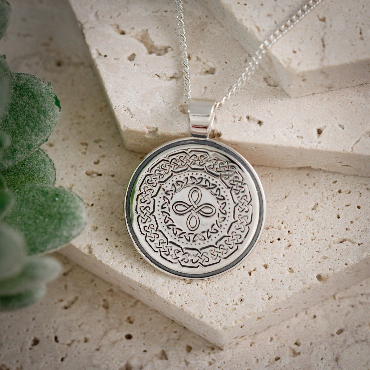Celtic Mandala Personalised Silver Necklace Scarlett Jewellery