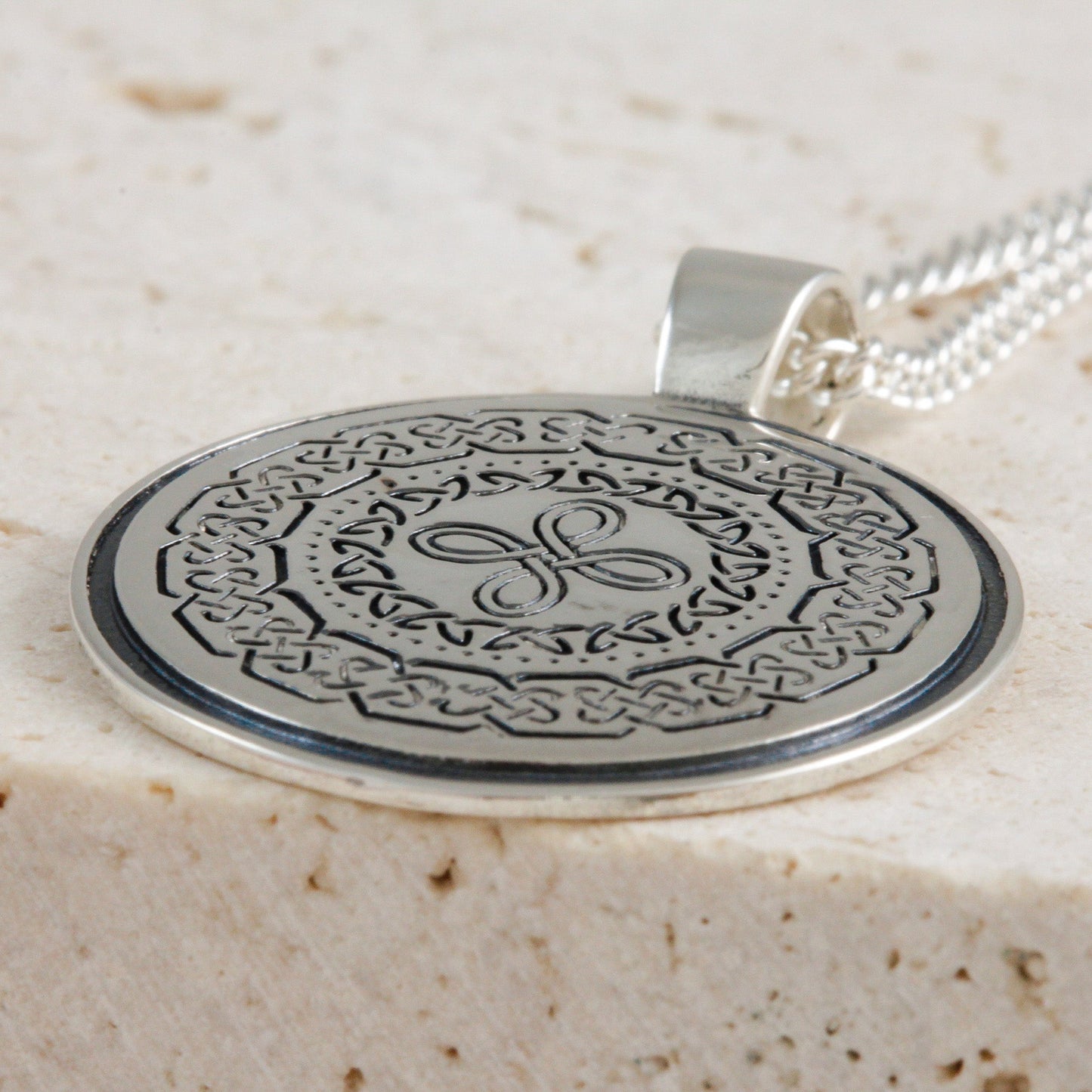 Celtic Mandala Personalised Silver Necklace Scarlett Jewellery