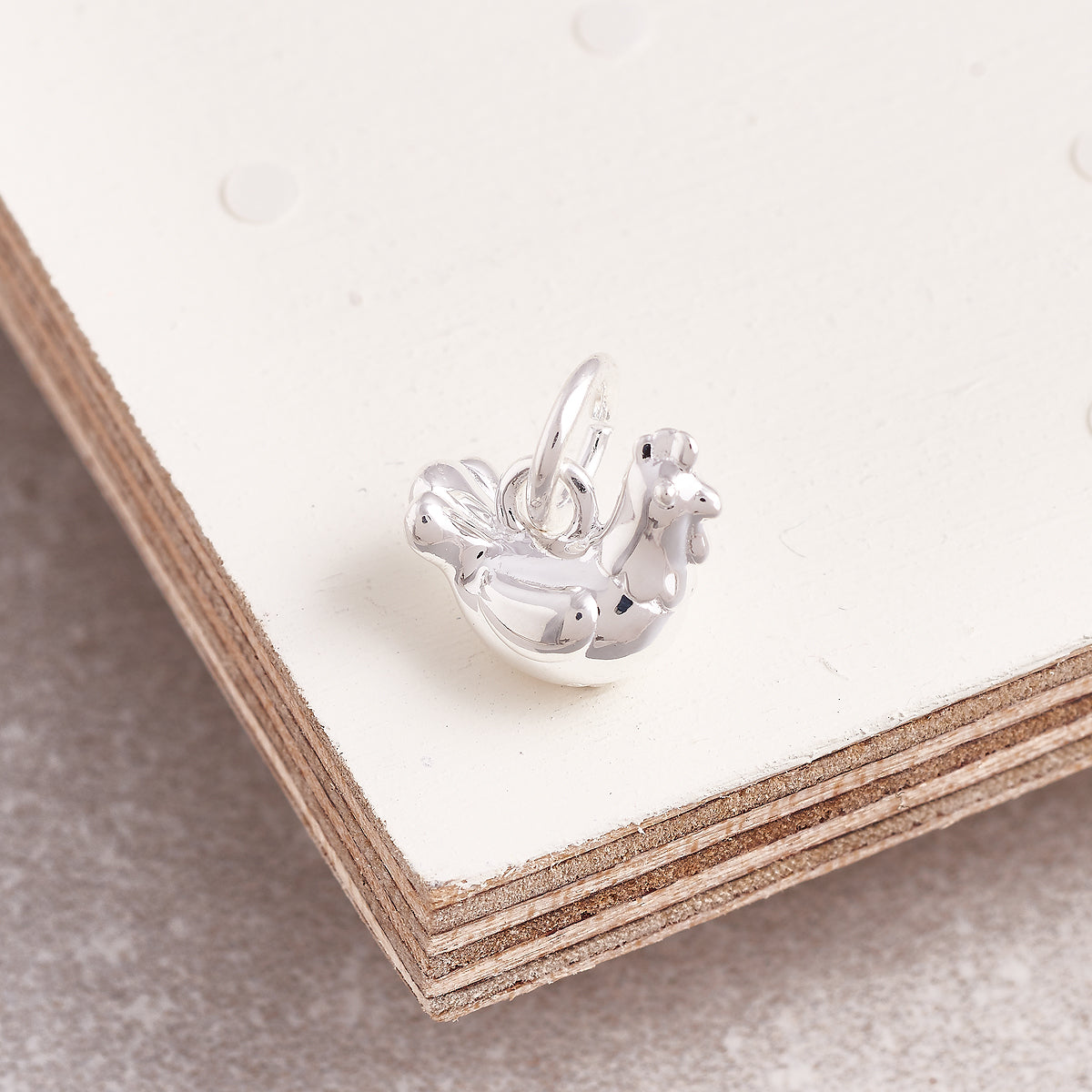 Chicken Silver Charm Scarlett Jewellery