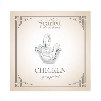Chicken Silver Charm Scarlett Jewellery
