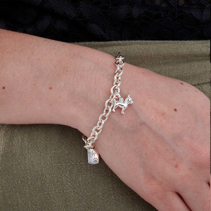 Chihuahua Silver Dog Charm Bracelet Scarlett Jewellery