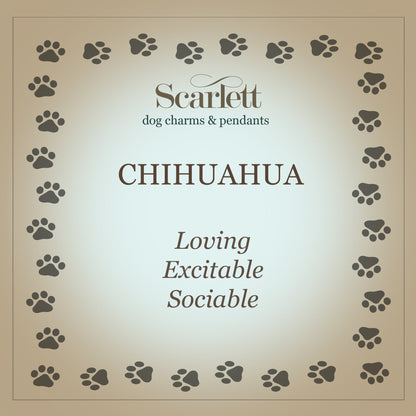 Chihuahua Silver Dog Charm Bracelet Scarlett Jewellery