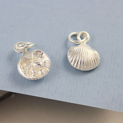 Clam Shell & Crab Silver Charm Scarlett Jewellery