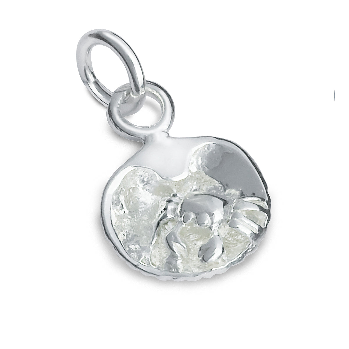 Clam Shell & Crab Silver Charm Scarlett Jewellery