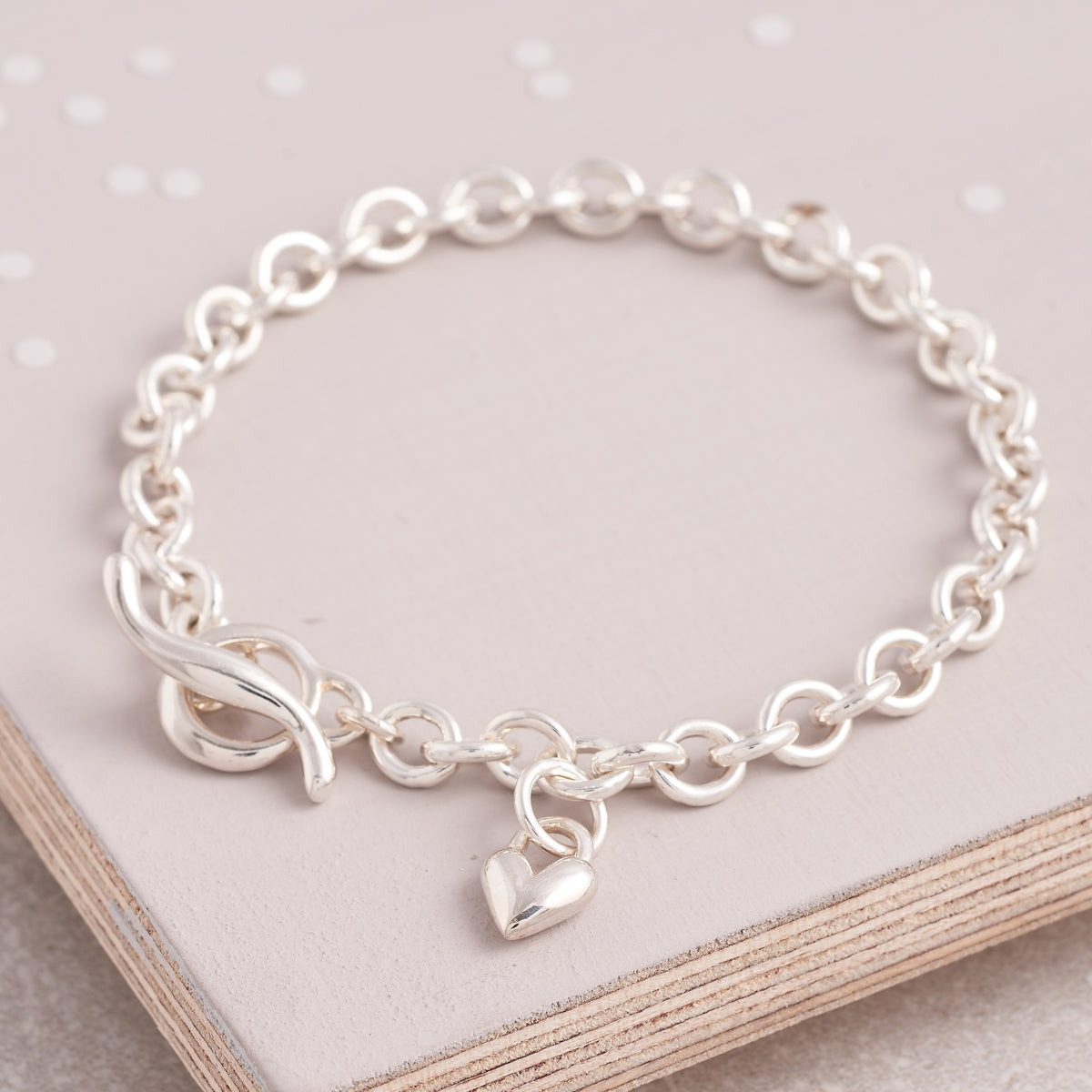 Heart Trace Chain Charm Bracelet Scarlett Jewellery