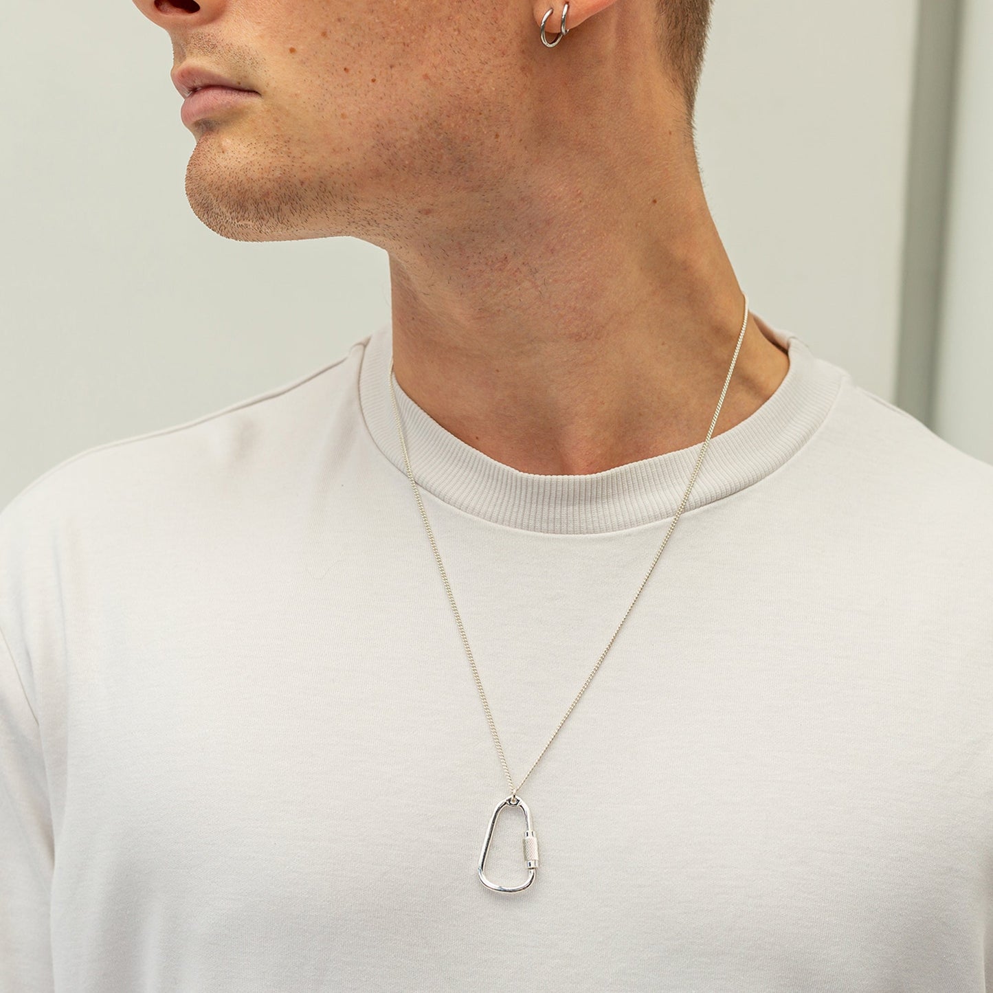 Climbing Carabiner Silver Necklace Scarlett Jewellery