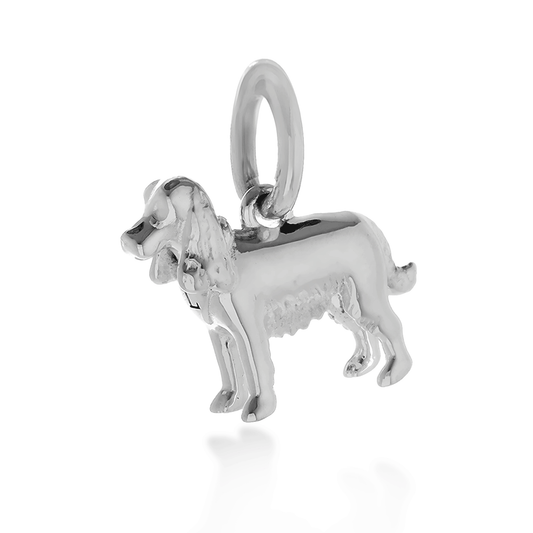 English Cocker Spaniel Silver Dog Charm Scarlett Jewellery