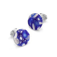 Murano Glass 'Oceano' Cufflinks With Sterling Silver Benson & Clegg