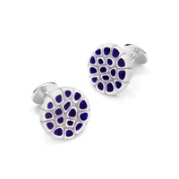 Murano Glass 'Florentina' Cufflinks With Sterling Silver Benson & Clegg