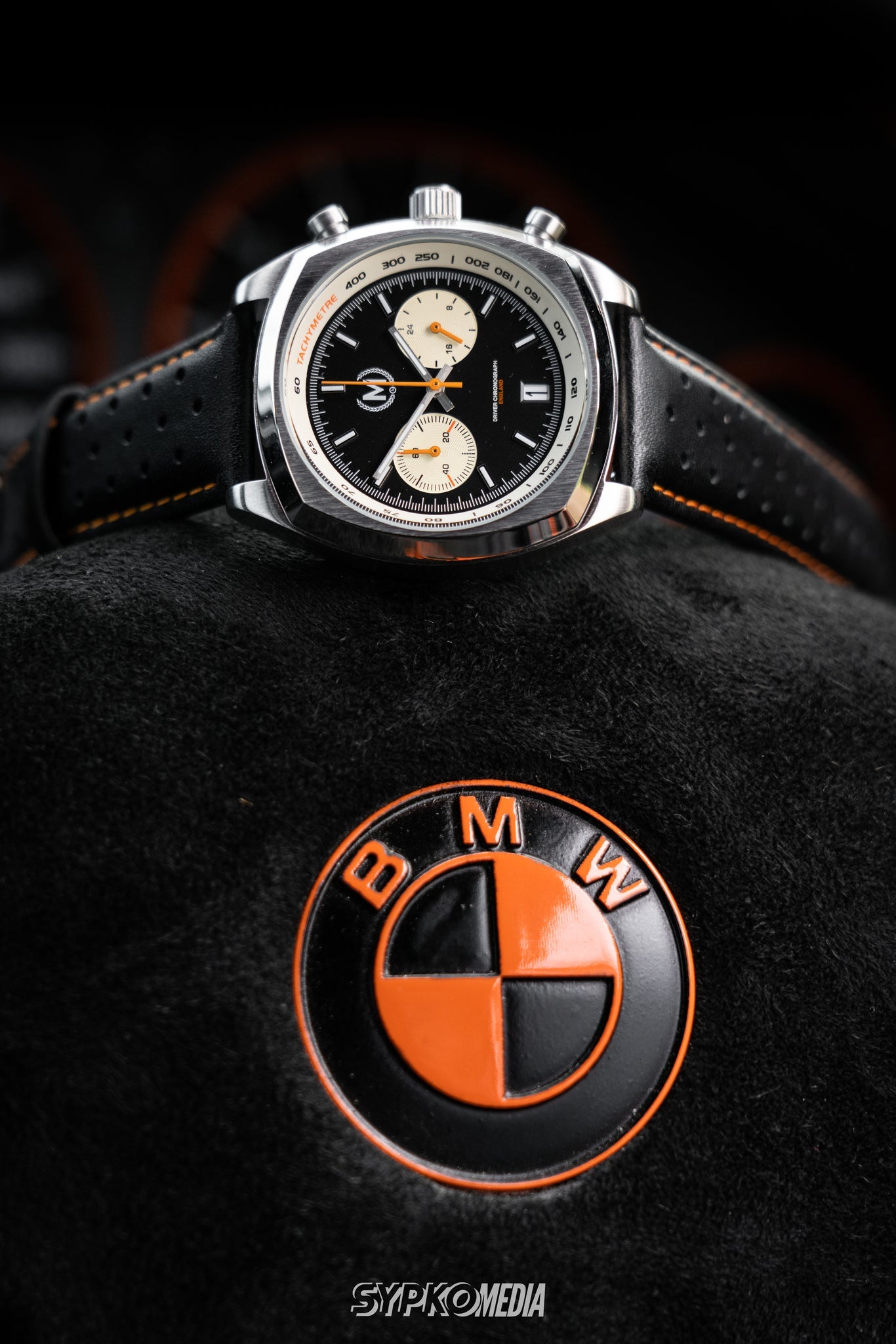 Driver Chronograph MKII Meca-Quartz, Black Reverse Panda - SJR London Timepiece