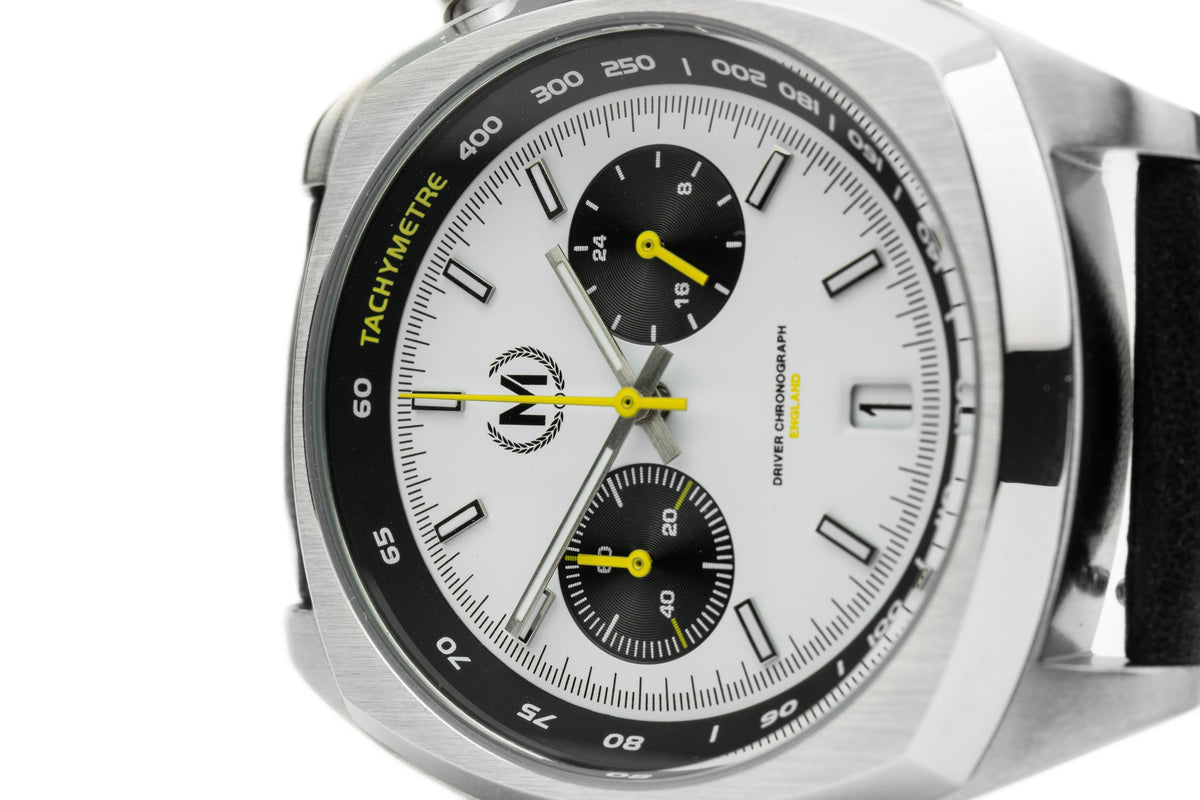Driver Chronograph MKII Meca-Quartz, Panda - SJR London Timepiece