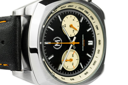 Driver Chronograph MKII Meca-Quartz, Black Reverse Panda - SJR London Timepiece